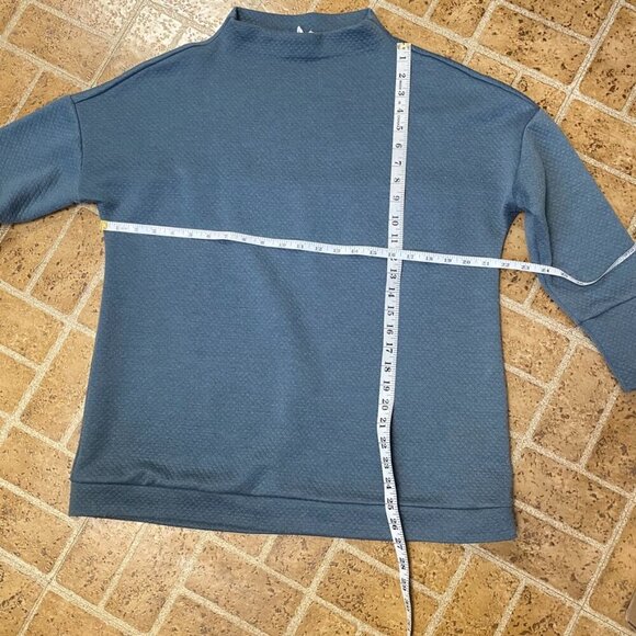 Tribal Jeans Teal Mock Turtleneck Sweatshirt - Picture 9 of 9